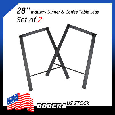28'' Metal Table Legs Coffee Table Legs Industrial Heavy Duty Desk Legs Set of 2