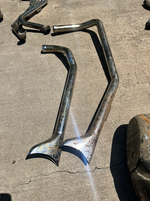 Harley Panhead Upswept Upsweep Exhaust Pipes Mufflers Chopper Bobber FL FLH 1965