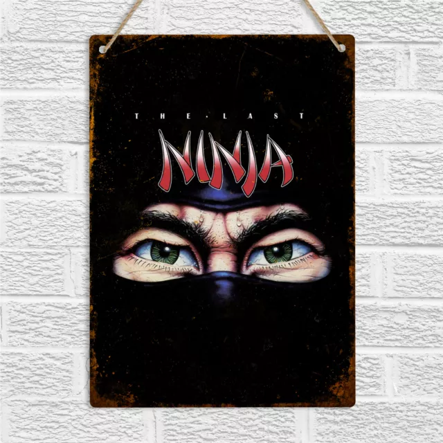 THE LAST NINJA Metal Wall Sign Commodore 64 Atari Vintage Retro Gaming C64 Nerd