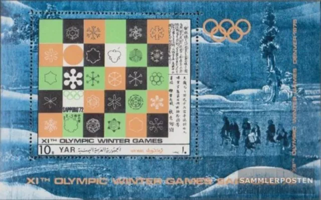 Yemen del Nord (Arab Repubblica.) Block 161 (completa edizione) MNH 1971 Olympic