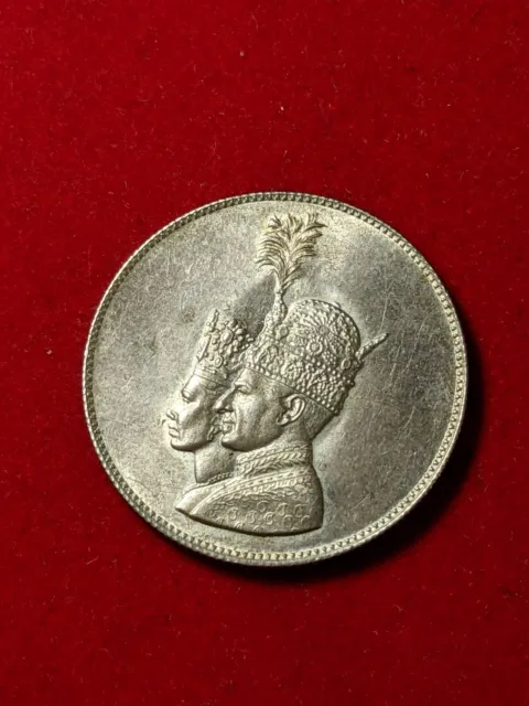 UK Medal 1937 Coronation King George VI Queen Elizabeth  Silver.  UNCIRCULATED.