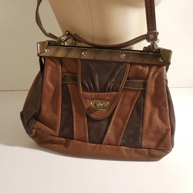 Sac à Main Cuir Noir Vintage Français Art Déco (1930-1950) - Modèle Collection N2931