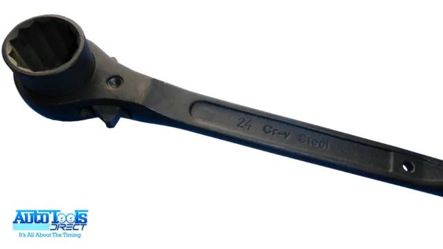 Scaffold Spanner Steel Errect Ratchet Podger 19mm x 24mm black phosphate finish