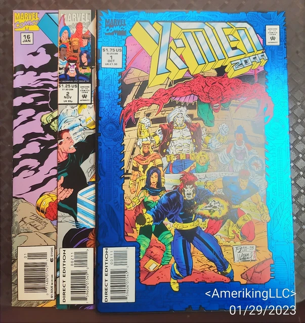 X-Men 2099 #1,#2 and 16. NM-M Marvel Comics 1993 Foil Cover Direct Edition