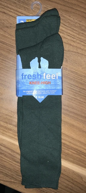 3 paires chaussettes hautes genou bouteille école verte taille 9-12 neuf avec étiquettes