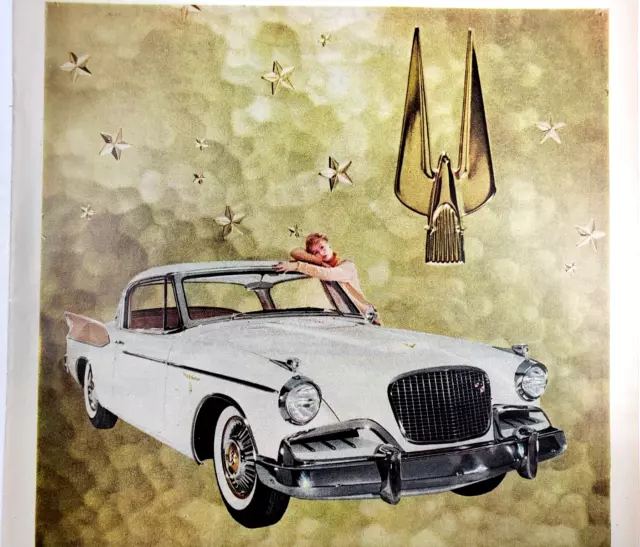 Studebaker Golden Hawk Vtg 1957 Car Ad Magazine Print Packard Logo