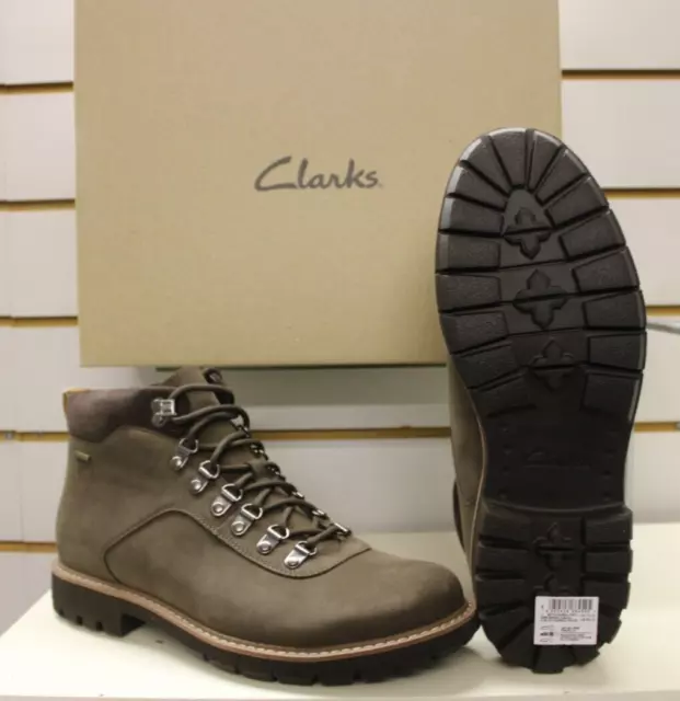 CLARKS BATCOMBE ALP GTX Waterproof Brown Nubuck Boots UK EU 41.5 £59.99 - PicClick