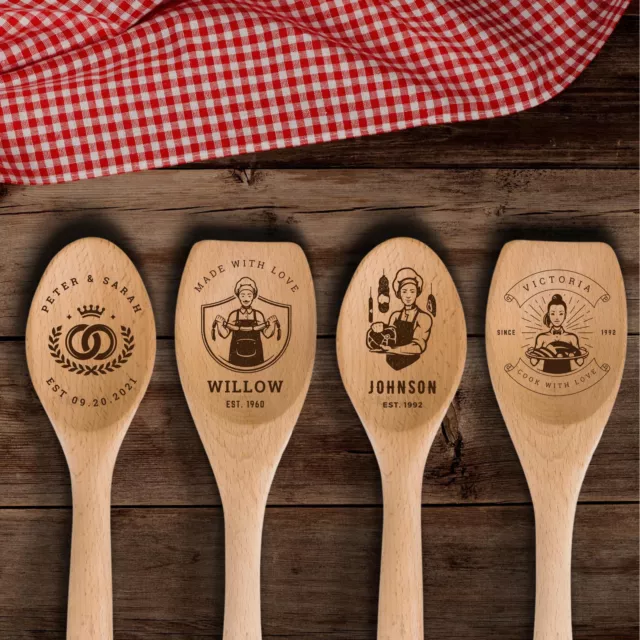 Personalised Wooden Utensils - Engraved Bowl