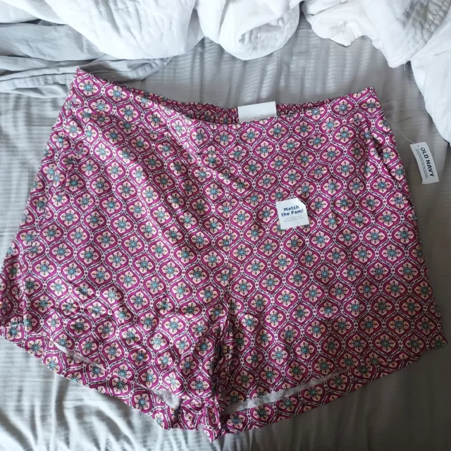 NWT Old Navy Womens High-Rise Playa Pink Combo Shorts Size XL So Soft & Cute