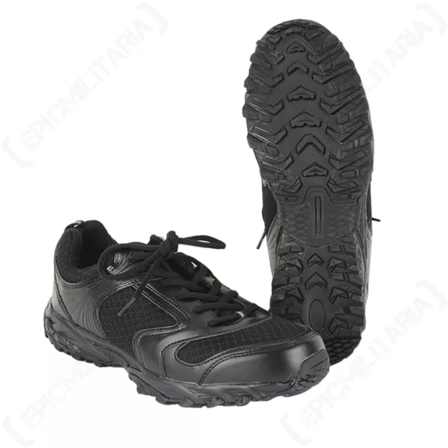 German Army Style Indoor Sports Trainers - Sports and Fitness Trainers - Black