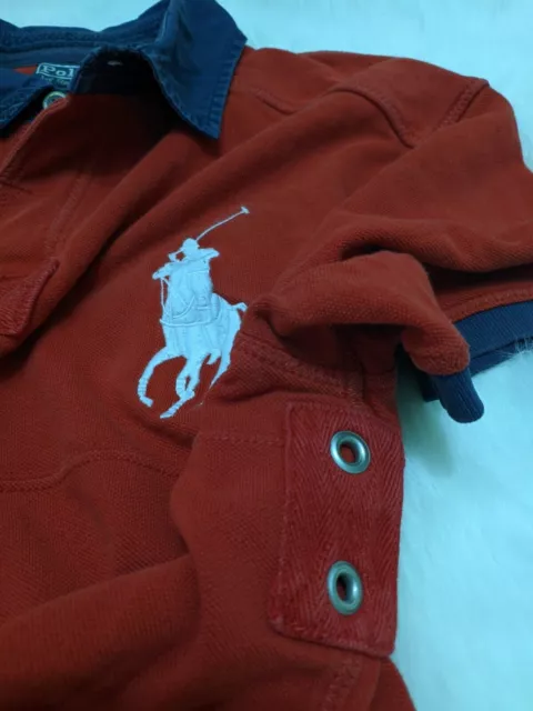 vintage POLO RALPH LAUREN Big Pony Patchwork Polo #3 En Rouge 2