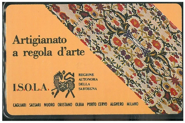 GIAN - Scheda telefonica SIP  " ISOLA ARTIGIANATO "  Golden 132 usata