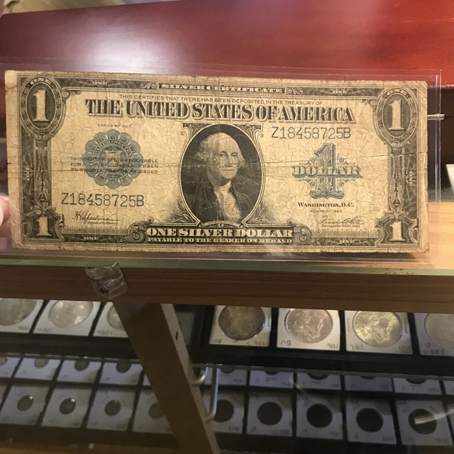 1923 One Dollar Silver Certificate Blue Seal $1 Large Size Bank Note