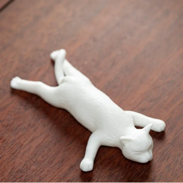 Céramique Ornements de chat Blanc Souvenirs de chat  Amoureux des chats