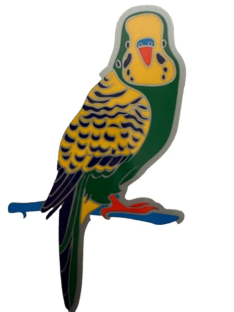 STAINED GLASS WINDOW Decal BUDGERIGAR Mandala SUNCATCHER Transparent