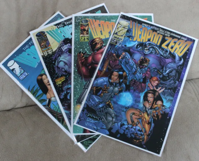 "Weapon Zero" Lot - 4 Issues - 1995 - Modern Age Image Comics - High Grade
