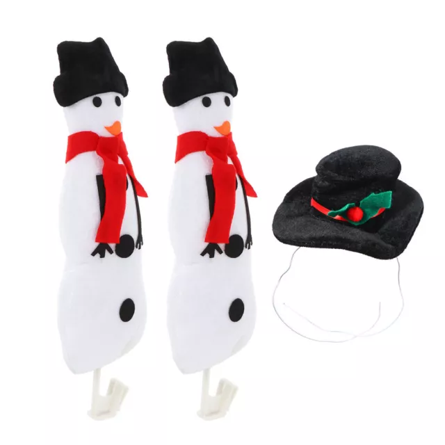 3pcs Weihnachtsauto Kostüm Schneemann Rudolf Xmas Requisite