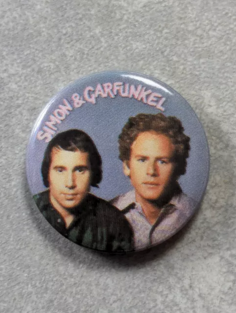 Vintage 80s Simon & Garfunkel Pin Badge Purchased Around 1986