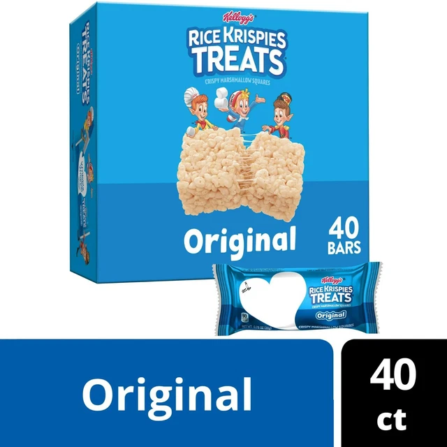 RICE KRISPIES TREATS Original Chewy Crispy Marshmallow Squares, 31.2 oz