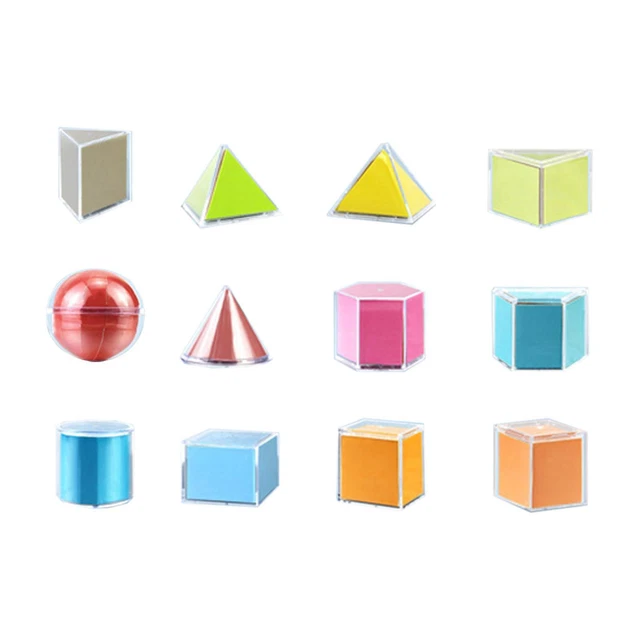 Acheter Blocs de formes géométriques transparents, 8 pièces, jouets Montessori, jeu d'empilage, mathématiques éducatives pour enfants, Puzzle, cadeau de noël