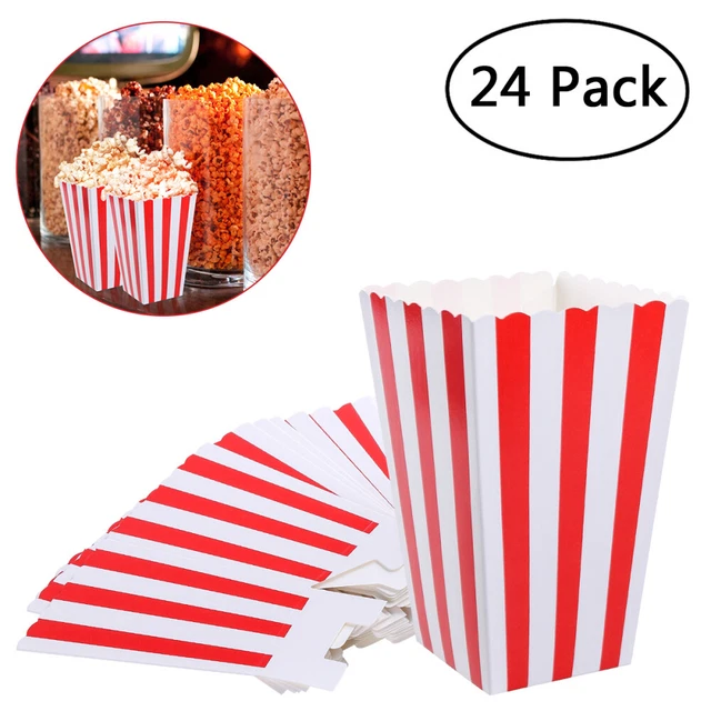 Scatole Popcorn 24 Pezzi Per Feste - Carta Alimentare, Design Onda, Multicolore - Foto 6