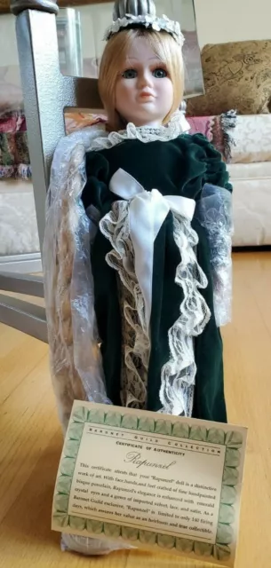 Baronet Guild Collection Porcelain Rapunzel Doll with Certificate