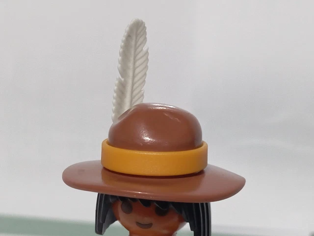 2 Chapeaux De Cow-boy Marron Playmobil Western - Couronne Ouverte - En Bon état, Origine Malte