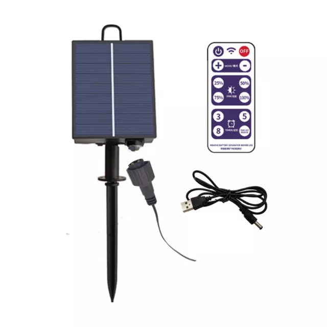 Solar Battery Box Outdoor Indoor LED String Lamp Panel Controller with Remote