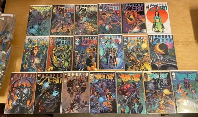 Weapon Zero 1995 Lot of 19 Image Comics #0-#14 T-1 - T4