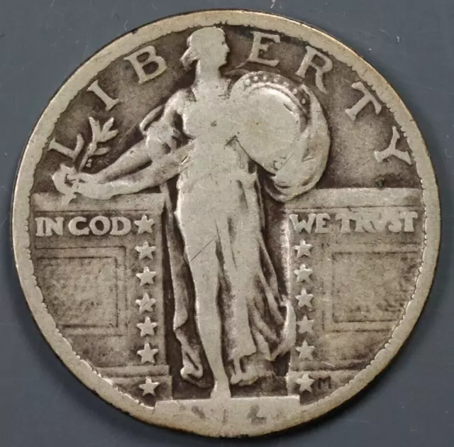 1924 25C Standing Liberty Silver QUARTER DOLLAR  EARLY US TYPE COIN Q212