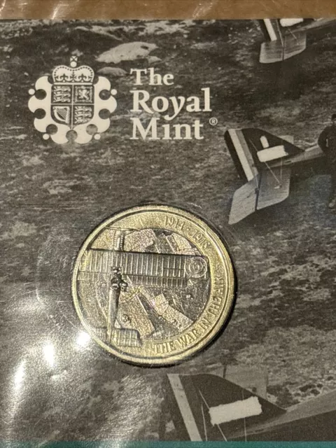 2017 Royal Mint First World War Aviation £2 Pound Coin – Sealed Pack – Bunc