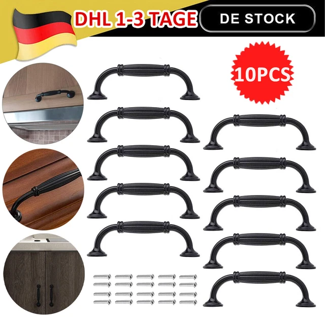 10X Möbelgriffe Schublade Schrank Landhaus Klassisch Antik Alt Vintage 128mm