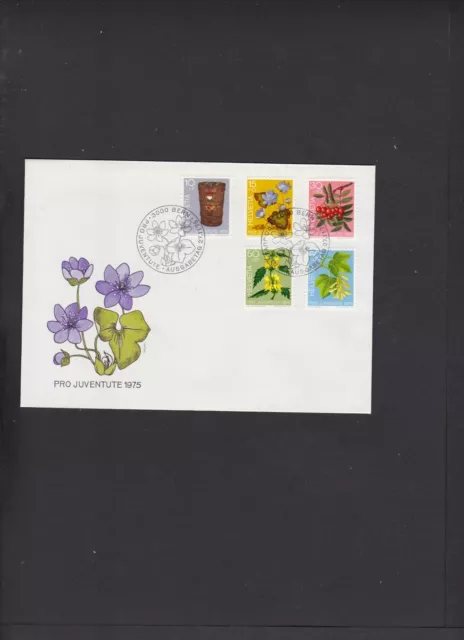 Schweiz-Beleg Mi. Nr. 1062 - 1066 " Pro Juventute - Zierpflanzen des Waldes "