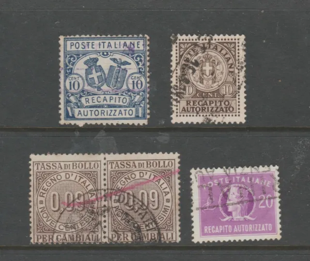 Italy revenue fiscal stamps 11-8-20-1a Postal