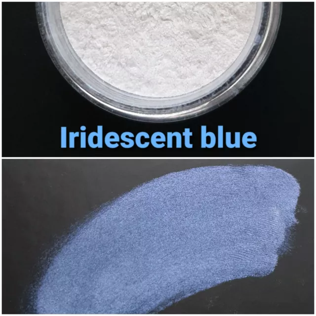 Interference Blue Mica Powder Pigment, Cosmetic Grade Colourant 25g Magic Blue