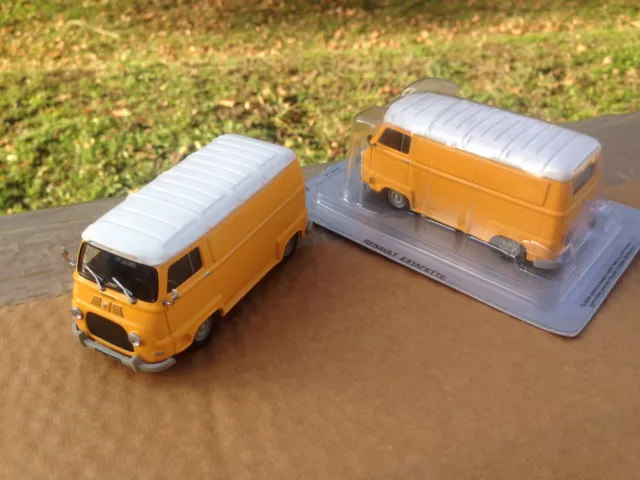 1/43 RENAULT ESTAFETTE fourgon tolé couleur blanc/jaune DeAgostini IXO !!!
