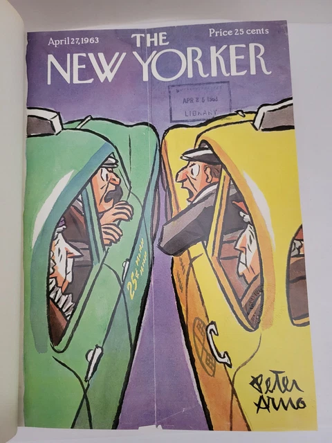 New Yorker April-June 1963 Bound Volume #39 11 Issues Peter Arno & Steig Covers