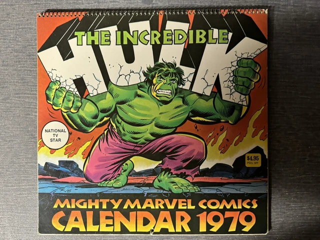 1979 Calendar The Incredible Hulk Mighty Marvel Comics Stan Lee Vintage