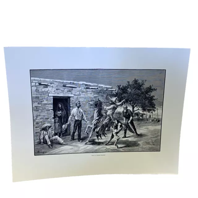 Frederic Remington "The Apaches Are Coming"  Print from Harper's Weekly