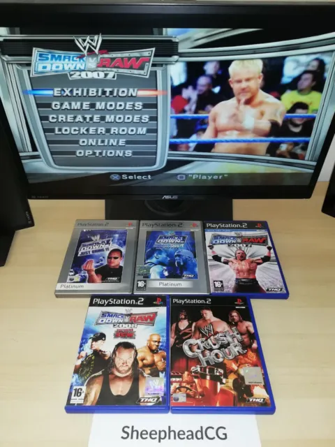 WWE Wrestling 5 Game PS2 Bundle - All Tested, VGC, Fast Postage - RAW Smackdown
