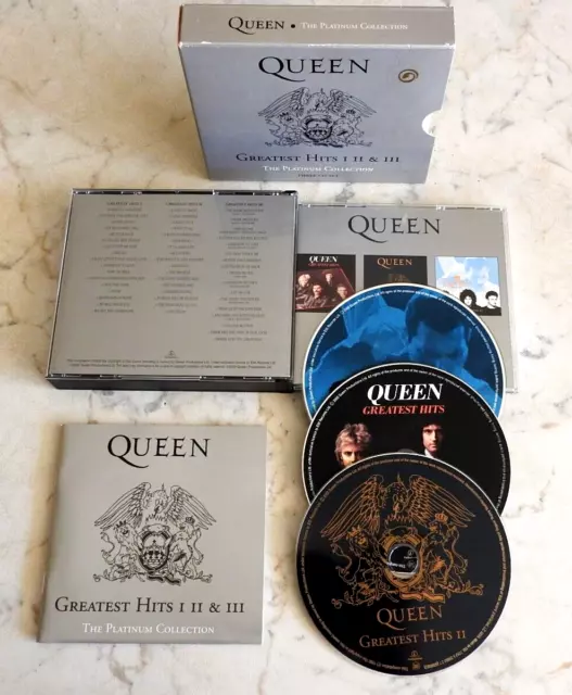 Queen Greatest Hits I Ii & Iii The Platinum Collection 3Cd Box Set 2000 Emi Uden