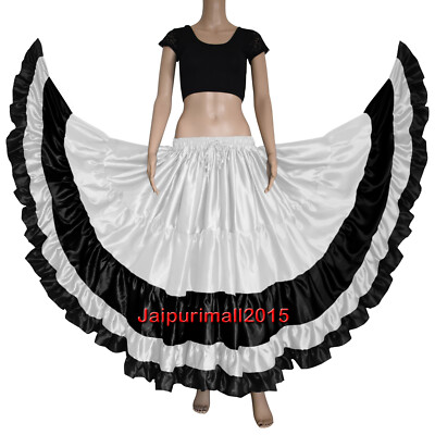 Avoria Raso Danza Del Ventre 11m con Volant Tribale Fusione Danza Contadino Gonna S54 