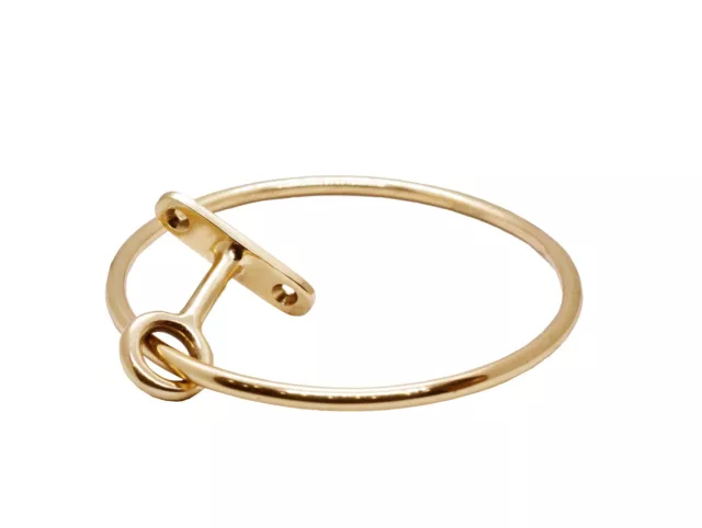 Unlacquered Brass Polished Minimalist Towel Ring / Solid Brass & Handcrafted