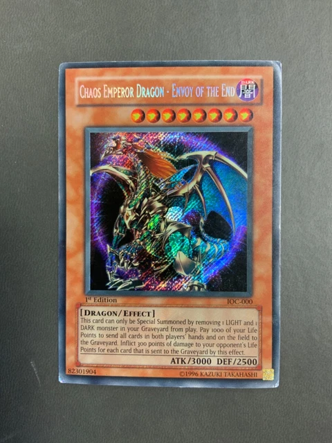 YUGIOH Chaos Emperor Dragon Envoy of the End 1st Edition IOC 000 Secret Rare HP