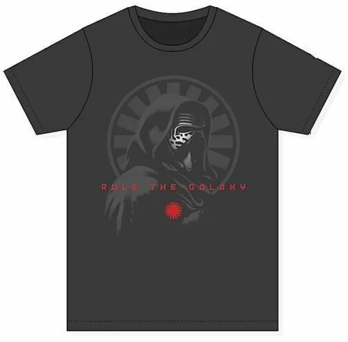 T-shirt uomo nera Star Wars Kylo Ren Rule the Galaxy taglia small (36-38" petto)