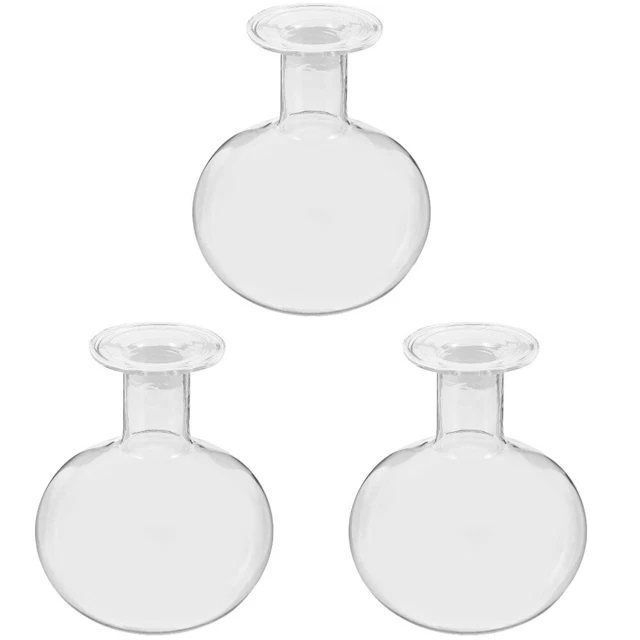3 piezas jarrón de flores hidropónicas jarrón de vidrio plantas hidropónicas contenedor florero