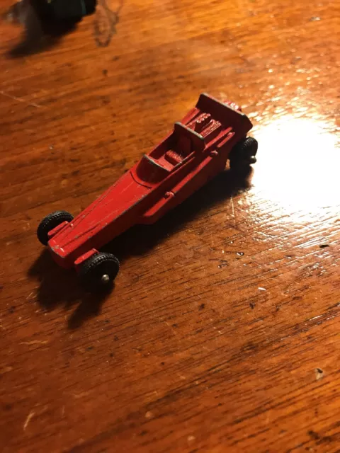 Jouet vintage Tootsie coin dragster rouge tootsietoy