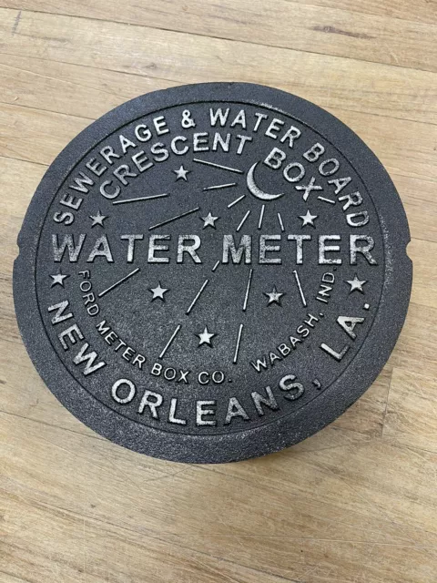 NEW ORLEANS WATER Meter Box Cover Original Genuine Cast Iron Made In ...