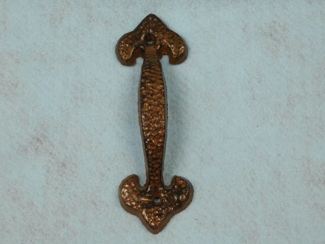 Rustic Door  Gate Handle  Pulls new Cast Iron Brown mottled Western Farmhouse