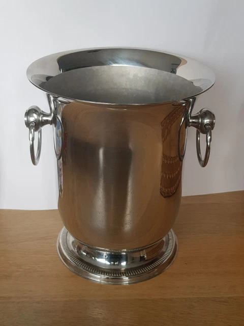 Ancien seau à champagne , Jean COUZON orfèvre tout en INOX - Arts de la table